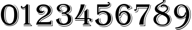 Пример написания цифр шрифтом AlgerianD
