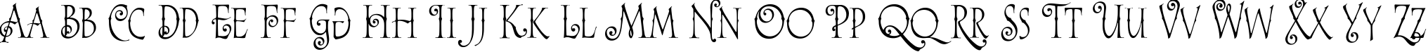 Пример написания английского алфавита шрифтом Alice