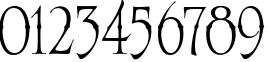 Пример написания цифр шрифтом Alice