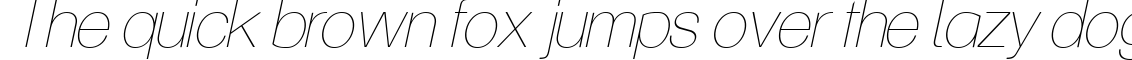 Пример написания шрифтом Ultralight Italic текста на английском