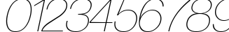 Пример написания цифр шрифтом Aliquam Ultralight Italic
