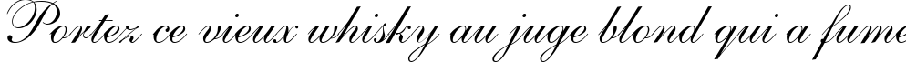 Пример написания шрифтом Allegretto Script One текста на французском