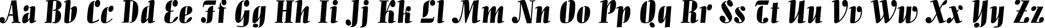 Пример написания английского алфавита шрифтом Allegro BT