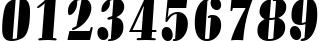 Пример написания цифр шрифтом Allegro BT