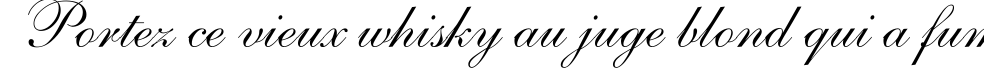 Пример написания шрифтом Allegro текста на французском
