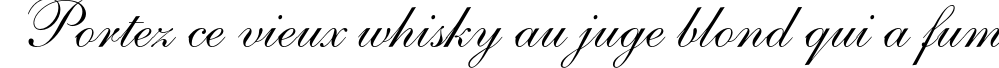 Пример написания шрифтом AllegroScript Italic текста на французском