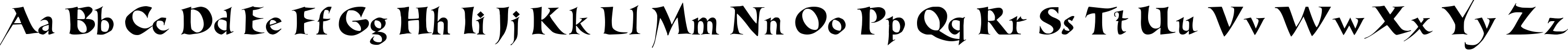 Пример написания английского алфавита шрифтом Allencon Demo