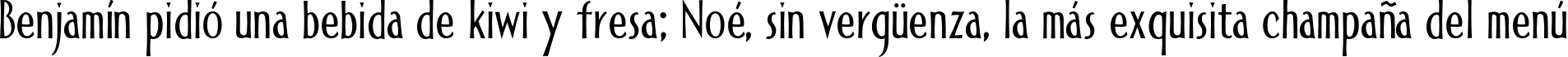 Пример написания шрифтом Allise текста на испанском