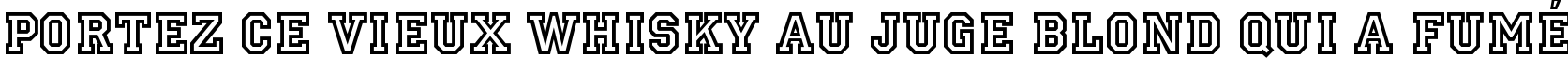 Пример написания шрифтом Allstar Regular текста на французском