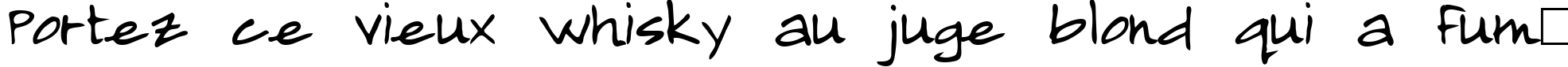 Пример написания шрифтом Almagro Regular текста на французском
