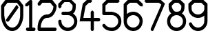 Пример написания цифр шрифтом Alpha Romanie G98