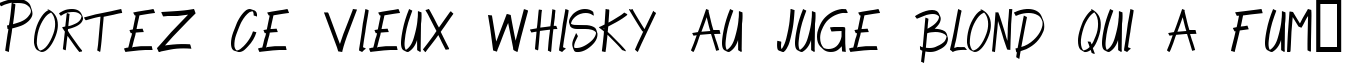 Пример написания шрифтом Alpha Thin текста на французском
