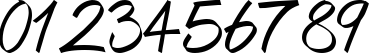 Пример написания цифр шрифтом Alpha Thin