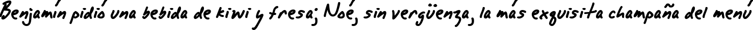 Пример написания шрифтом AlphaMack AOE текста на испанском