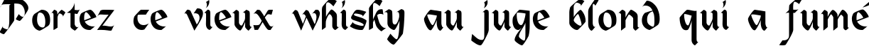 Пример написания шрифтом Alpine Regular текста на французском