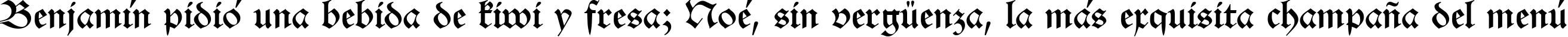 Пример написания шрифтом Alte Schwabacher текста на испанском