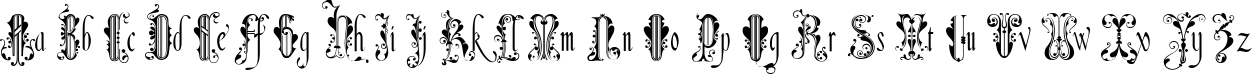 Пример написания английского алфавита шрифтом Amadeus