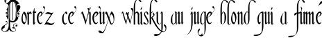 Пример написания шрифтом Amadeus текста на французском
