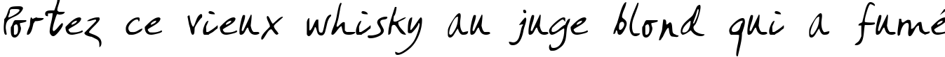 Пример написания шрифтом Amano текста на французском