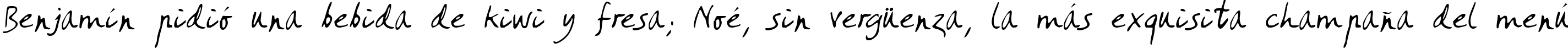 Пример написания шрифтом Amano текста на испанском