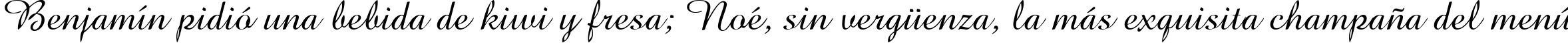 Пример написания шрифтом Amaze Normal текста на испанском