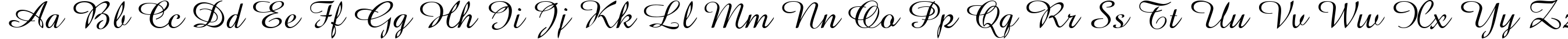 Пример написания английского алфавита шрифтом Amazone BT