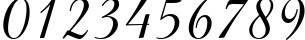 Пример написания цифр шрифтом Amazone BT