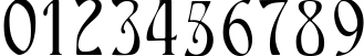 Пример написания цифр шрифтом Ambrosia