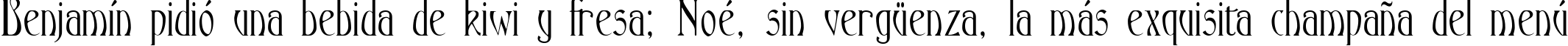 Пример написания шрифтом Ambrosia текста на испанском