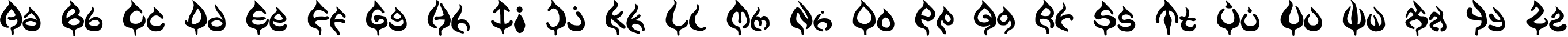Пример написания английского алфавита шрифтом AME-