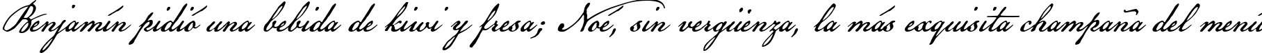 Пример написания шрифтом American Scribe текста на испанском