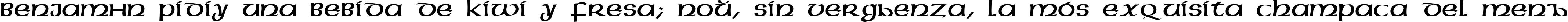 Пример написания шрифтом American Uncial Normal текста на испанском