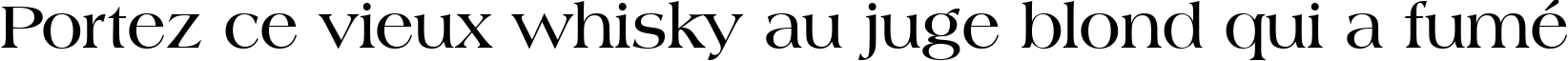 Пример написания шрифтом Americana Bold BT текста на французском