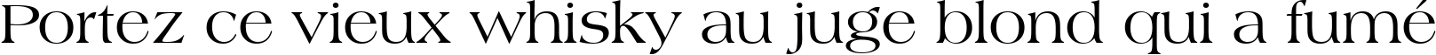 Пример написания шрифтом Americana BT текста на французском
