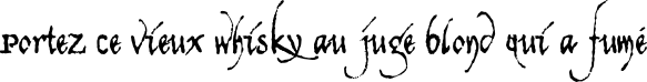 Пример написания шрифтом Americratika текста на французском