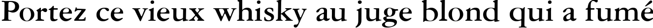 Пример написания шрифтом American Garamond Bold BT текста на французском
