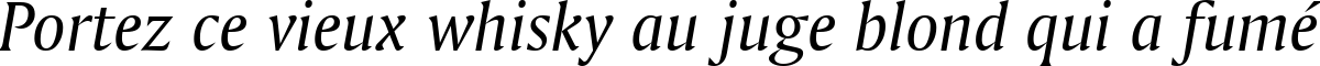 Пример написания шрифтом Amerigo Italic BT текста на французском