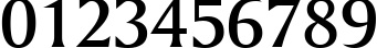 Пример написания цифр шрифтом Amerigo Medium BT