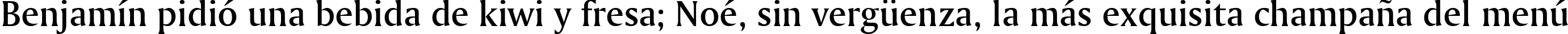 Пример написания шрифтом Amerigo Medium BT текста на испанском