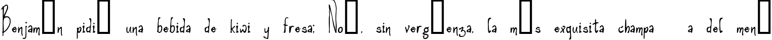 Пример написания шрифтом Amethyst Zucchini текста на испанском