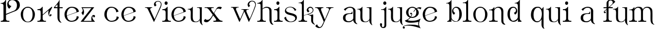 Пример написания шрифтом Ametist текста на французском