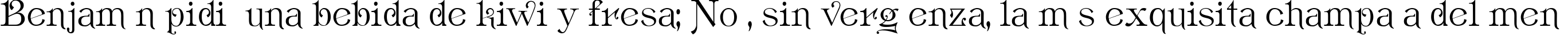 Пример написания шрифтом Ametist текста на испанском