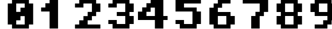 Пример написания цифр шрифтом Amiga Forever