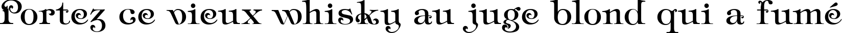 Пример написания шрифтом Ampir Deco текста на французском