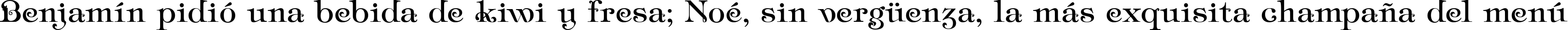 Пример написания шрифтом Ampir Deco текста на испанском