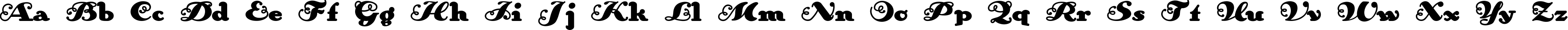 Пример написания английского алфавита шрифтом AnAkronism