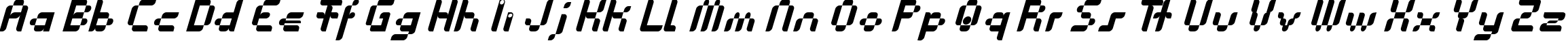 Пример написания английского алфавита шрифтом Anasthesia Italic