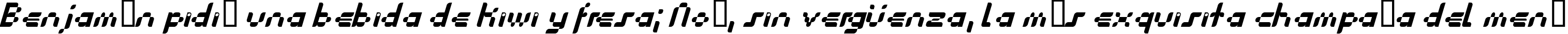 Пример написания шрифтом Anasthesia Italic текста на испанском