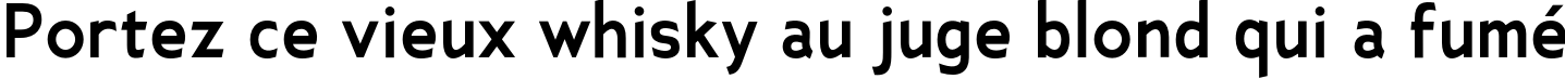 Пример написания шрифтом Ancillary Bold текста на французском