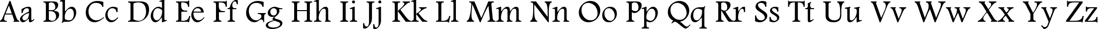 Пример написания английского алфавита шрифтом Andalus